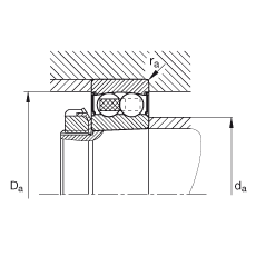���{�����S�� 2212-K-2RS-TVH-C3, ���� DIN 630 �˜ʵ���Ҫ�ߴ�, �F�ף��F�� 1:12���ɂȴ��ܷ�